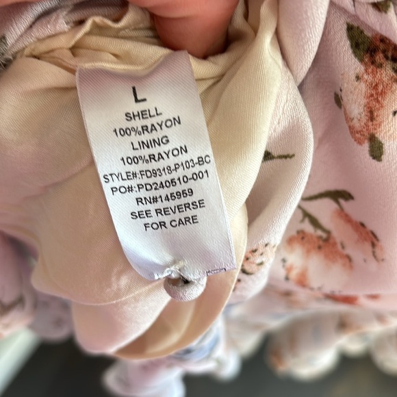 Baltic Born Galia Mini Dress in Beige Blue Green Floral NWT - Picture 16 of 16